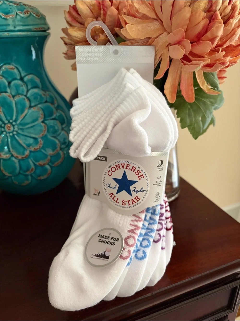 NWT Converse made for Chuck Taylor‘s 6 pack women’s cushion no-show socks